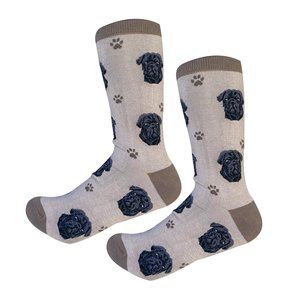 Pug (black)  - Fun Unisex Socks - Crazy Pet Lover - Novelty Socks